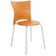 Cadeiras em polipropileno bistr laranja