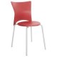 Cadeiras em polipropileno bistr vermelha