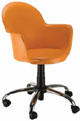 Cadeira Gogo giratria cromada laranja